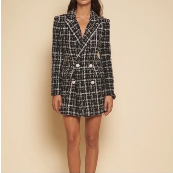 Ronny Kobo Collection Jackets & Blazers - ronny kobo Lily Plaid Double Breasted Jacket